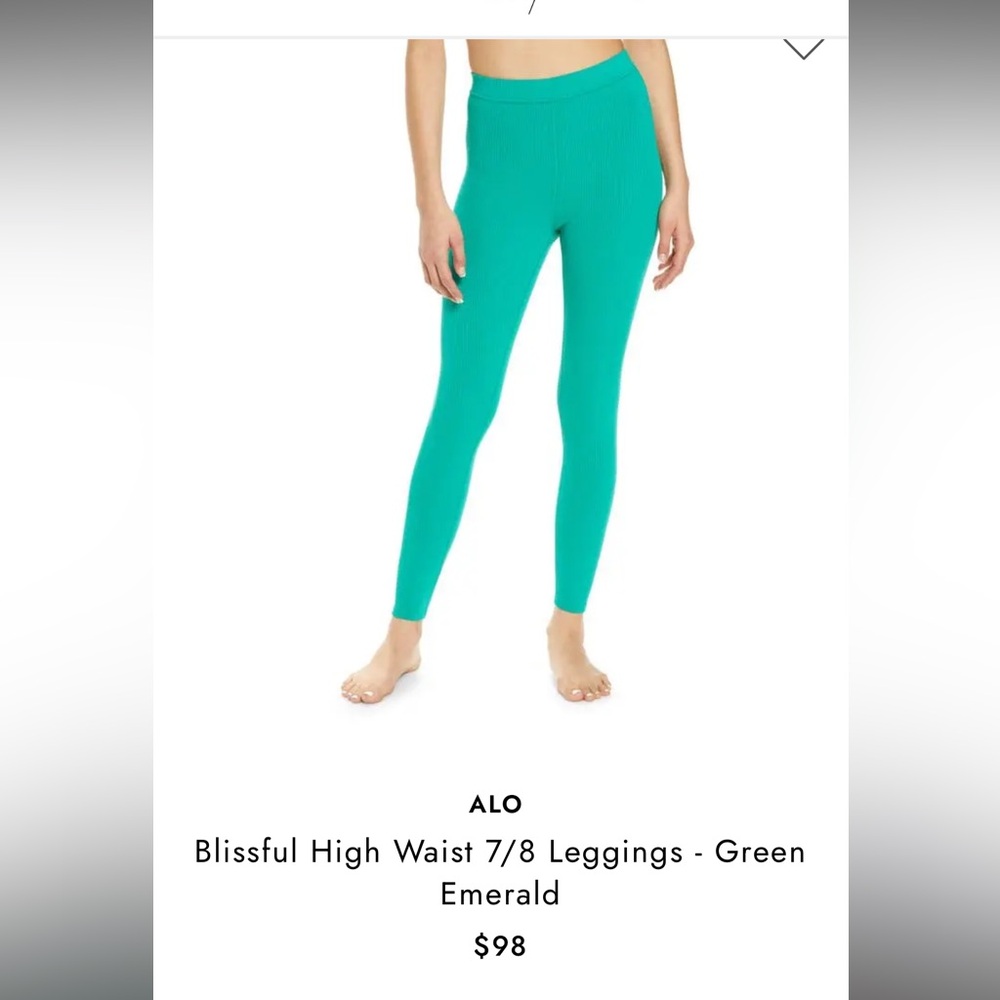 NEW Alo Ribbed High Waist 7/8 Blissful Legging Size Medium